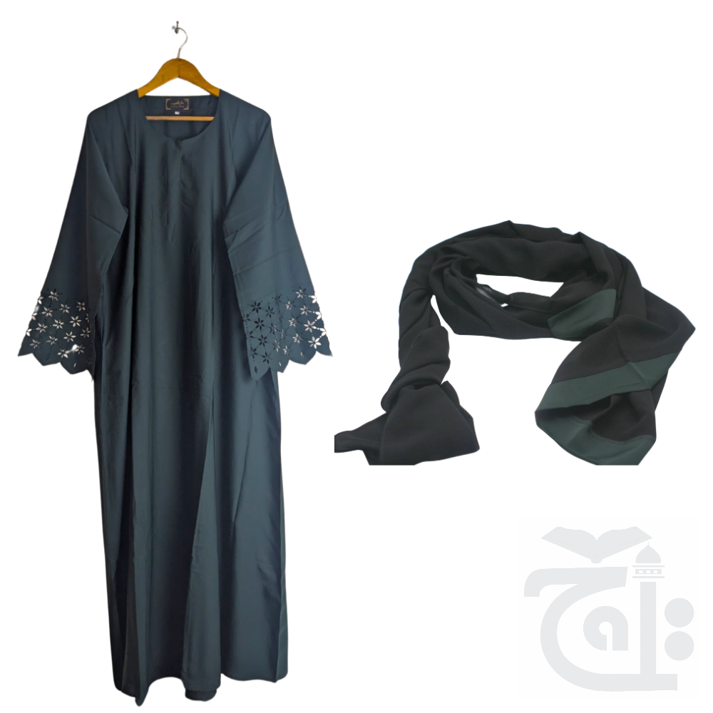 Title Image Abaya for Girls Teal Color (Size 58) Zarnish Zarnish-58deepgreen