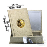 Title Image Holy Quran 16 Line Glitter Gold With Box 55GLTB-Gold