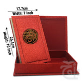 Title Image Holy Quran 16 Line Glitter Red With Box 55GLTB-Red