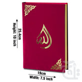 Title Image Holy Quran Velvet Red Translated Kanzul Iman(7 color) 11-7KV-Red
