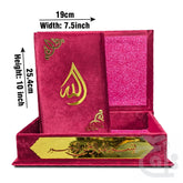 Title Image Holy Quran Velvet Red With Box Translated Kanzul Iman(7 color) 11-7KVB-Red