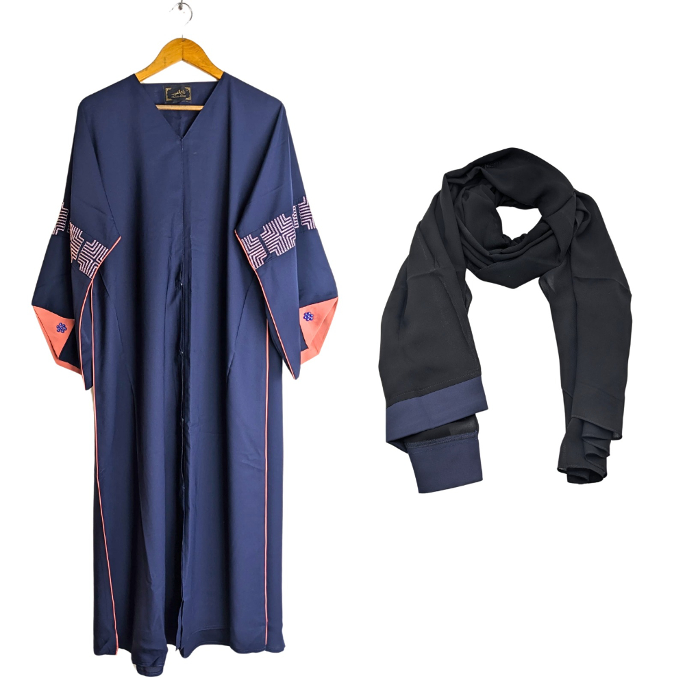 Haleema-50 N-Blue Abaya for Girls N-Blue Color (Size 50) Haleema