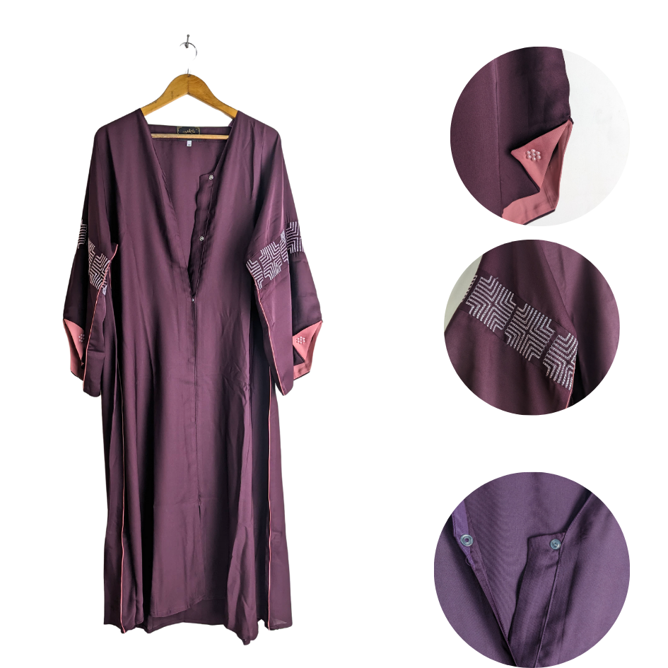 Haleema-52Maroon Abaya for Girls Maroon Color (Size 52) Haleema