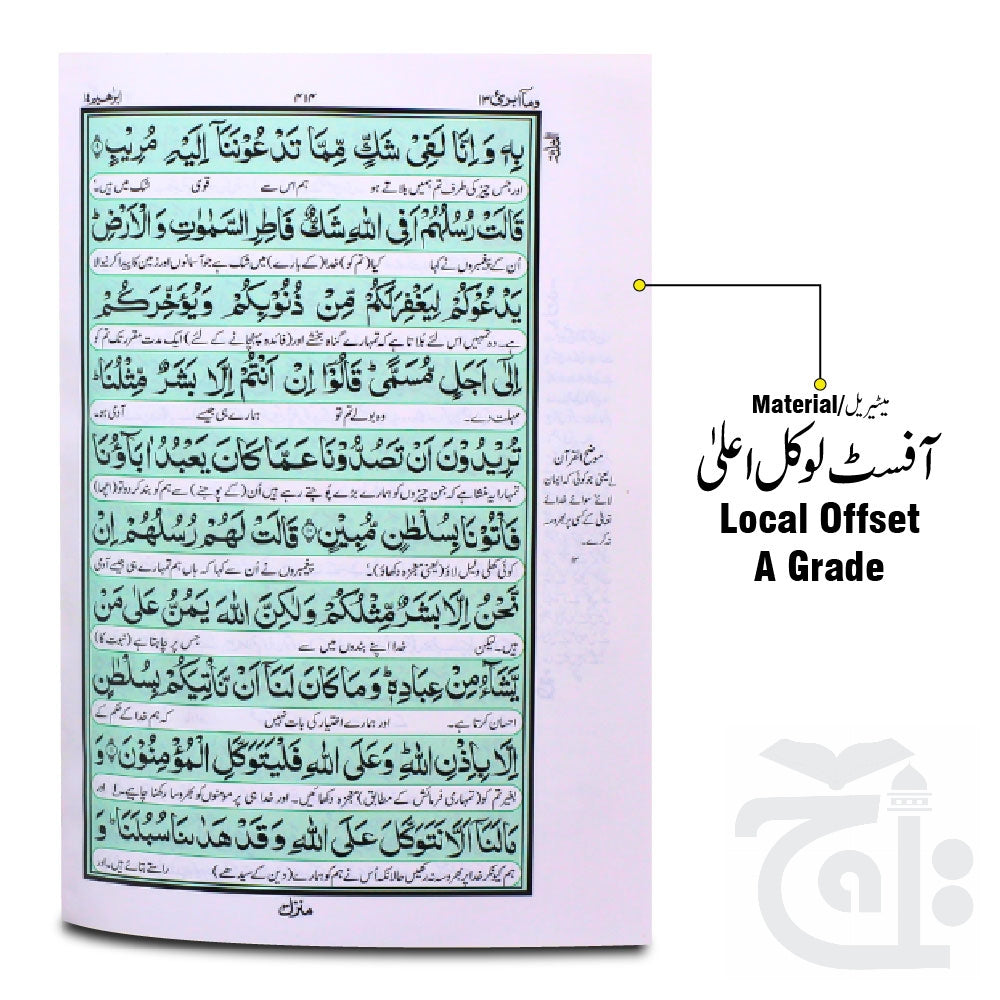 Inner Image The Quran  Translated In Urdu With Tafseer Clear And Easy to Understand - Holy Koran Fathul Hameed 465