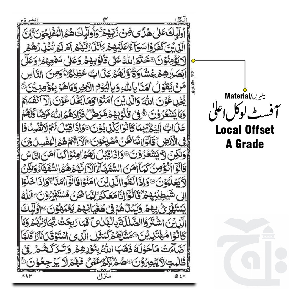 Inner Image Holy Quran(18 Line Hafizi) 155L