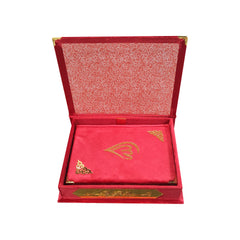 Holy Quran Tajweed VELVET WITH BOX RED 876-7VB-RED