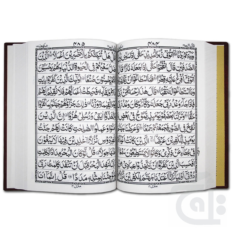 Inner Image Holy Quran 11 Line Bold Font Plain Wgite Glossy Paper Large - Arabic Only 376Q