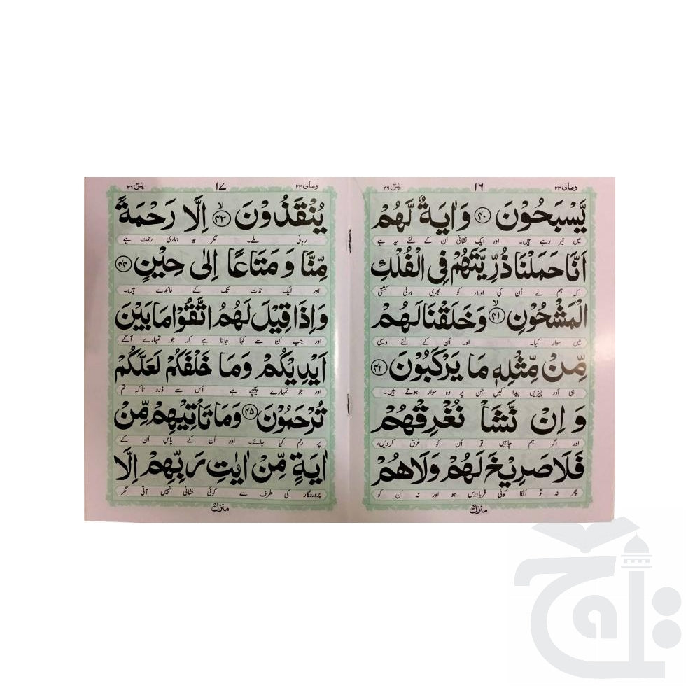 Inner Image Surah Yaseen Translated 32 Pages 281KF