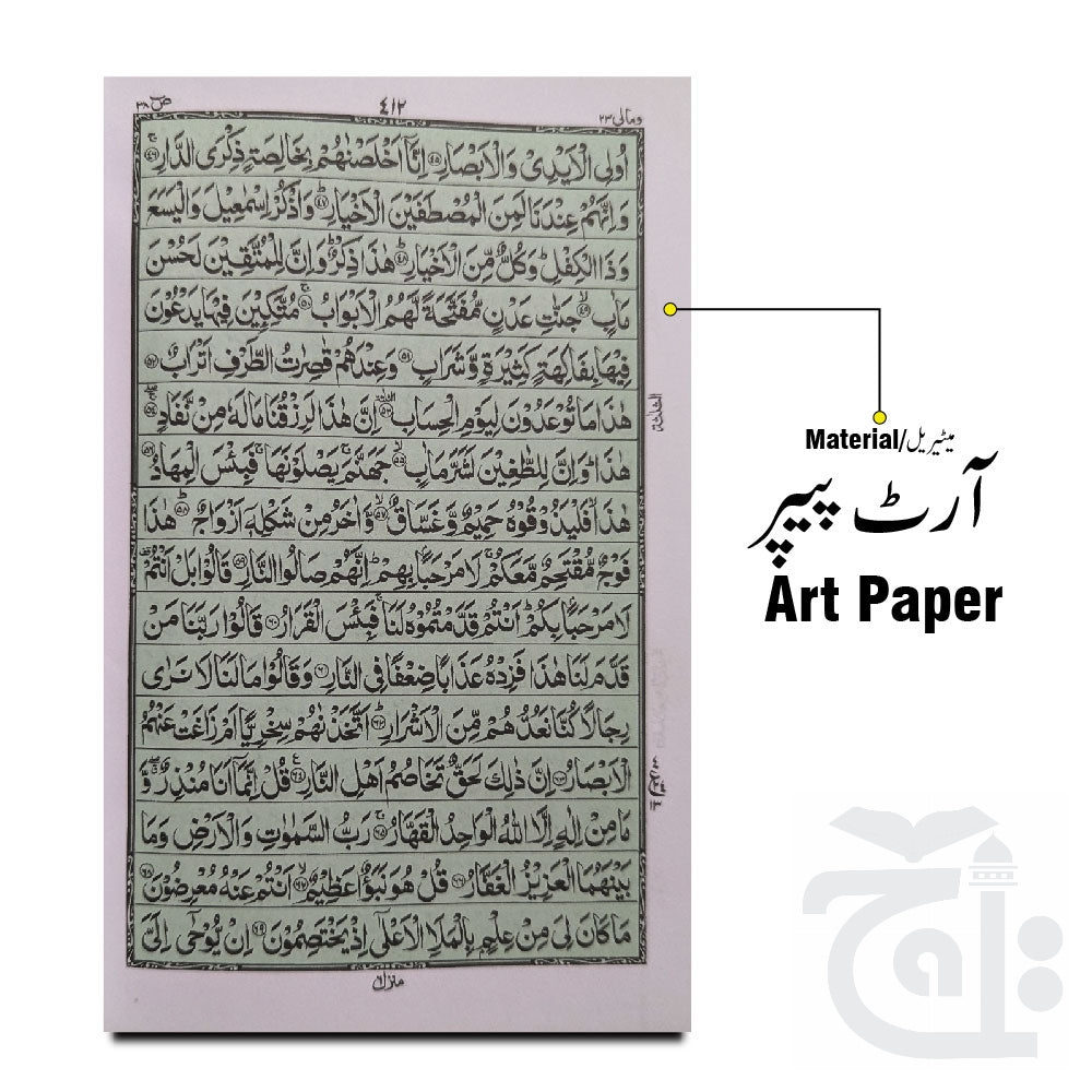 Inner Image Holy Quran(16 Line Hafizi) 76VB-Gold