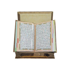 Holy Quran Tajweed VELVET WITH BOX GOLD 876-7VB-GOLD