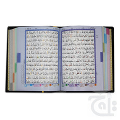 Inner Image Holy Quran  Color Coded Tajweed Rules and Manzil With Kaba Model box Stand Arabic Text 13 Line Mecca 823KS