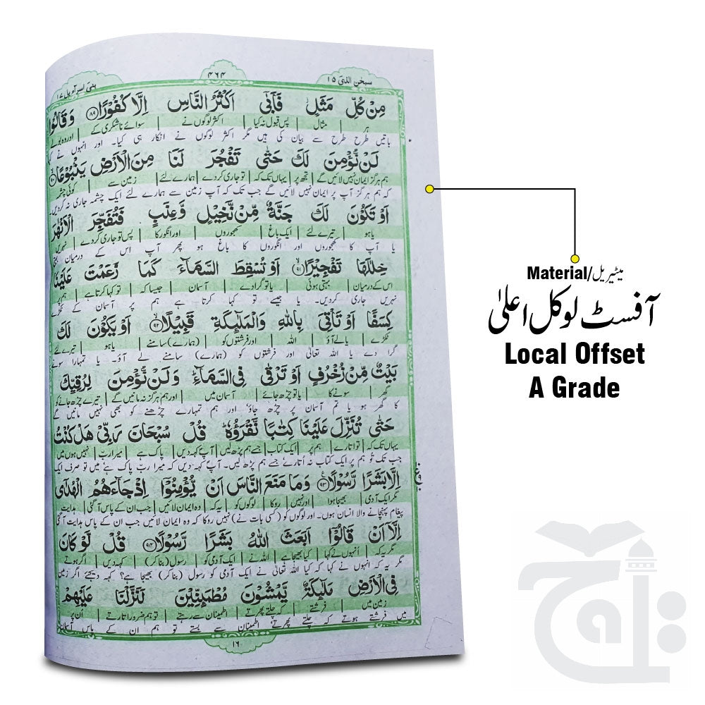 Inner Image Taleem ul Quran Word by Word Urdu Translation 160A