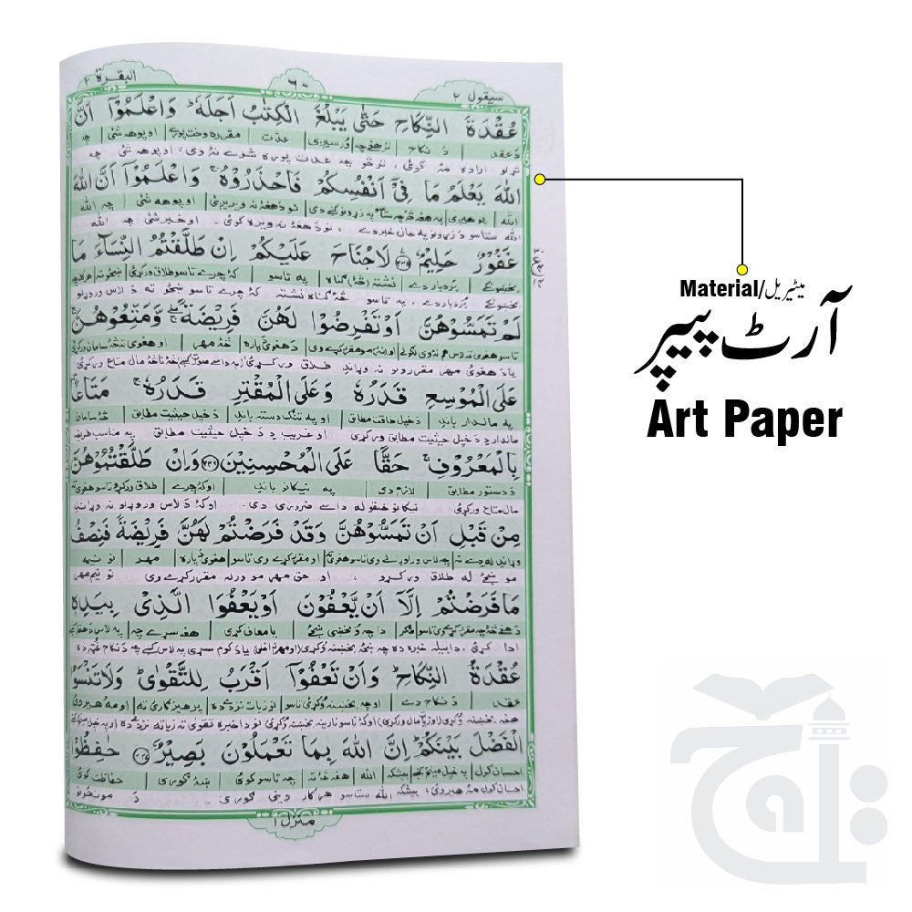 Inner Image Taleem ul Quran Pashto Art Paper 161G