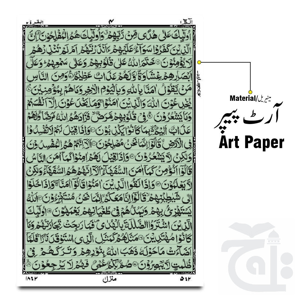 Inner Image Holy Quran 18 Lines 155K