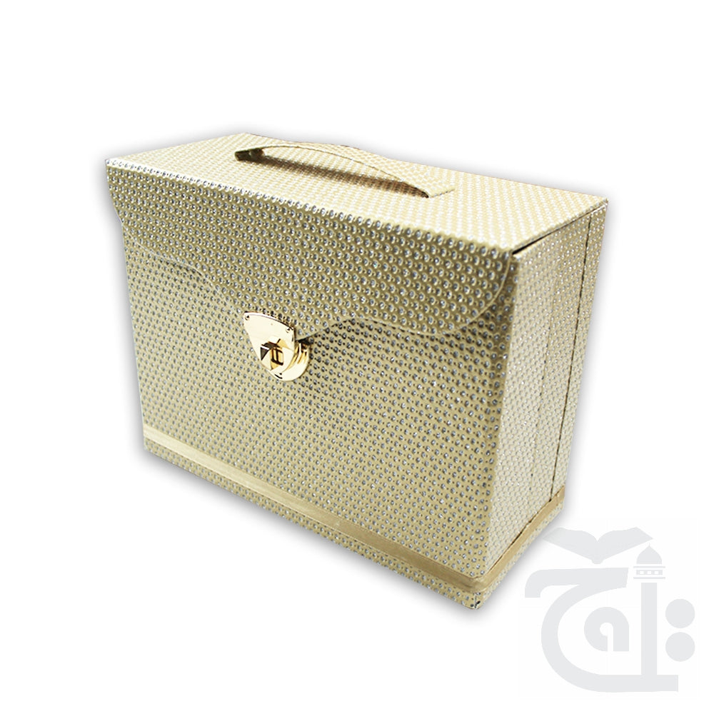 Title Image Foldable Square Fancy Collapsible Organiser Box For Holy Books and Books Beautiful Design CBM-Special-54