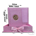 Title Image Holy Quran Tajweed 16 Line Pink rose Binding 855-4GLTB-Pink