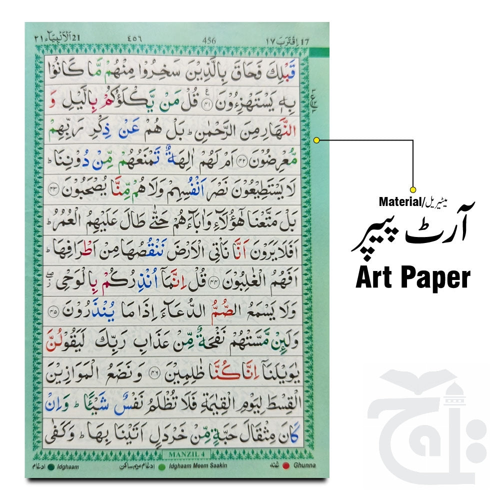 Inner Image Holy Quran Tajweedi 13 Line Hafzi 825AM