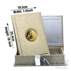 Title Image Holy Quran With BOX Tajweed 16 Line Goldrose 855-4GLTB-Gold