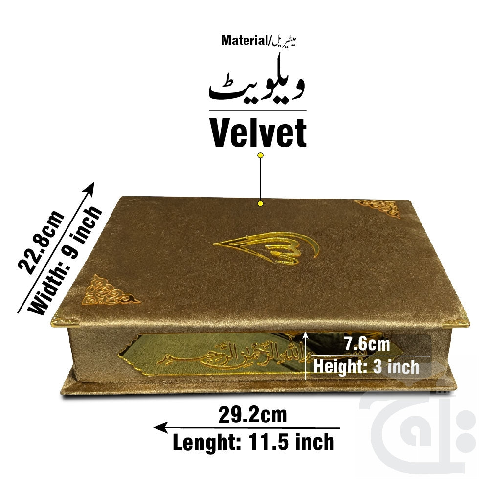 Title Image Gold Velvet Binded Box Only B55V1-GOLD