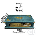 Title Image FANCY QURAN BOX GREEN VELVET FOR 14x21 cm B76V1-GREEN