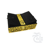Inner Image FANCY RAHAIL QURAN BOX BLACK VELVET FOR 19x25cm  BR55V-BLACK