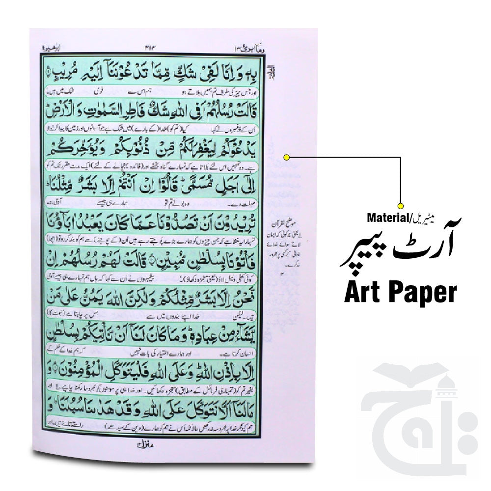 Inner Image Holy Quran Translated Golden 465G