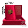 Title Image Holy Quran Tajweed VELVET WITH BOX RED 876-7VB-RED