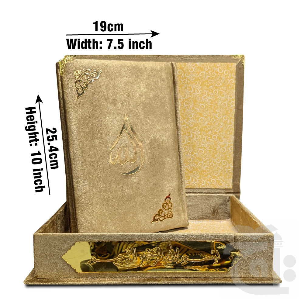 Title Image Holy Quran Translated Shaneel With Box Gold 81KVB-GOLD