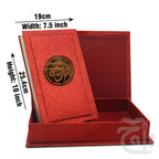 Title Image Holy Quran Translated Glitter Red With Box 11KGLTB-Red