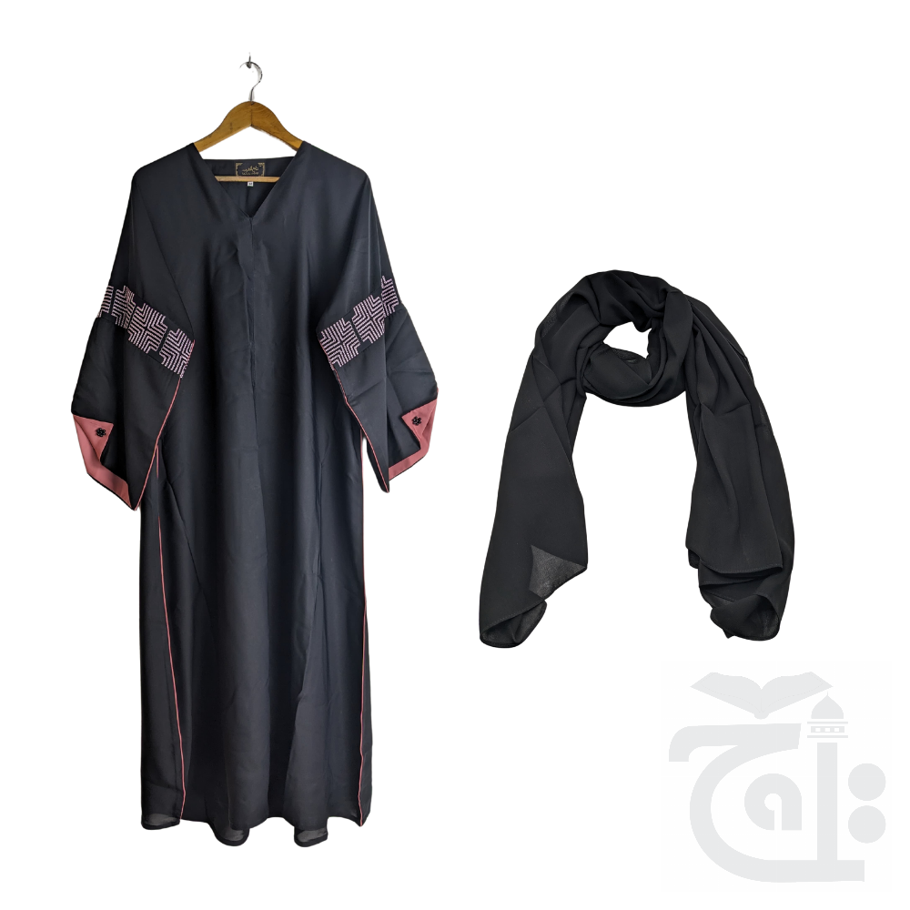 Inner Image Abaya for Girls Black (Size 50) Haleema Haleema-50black