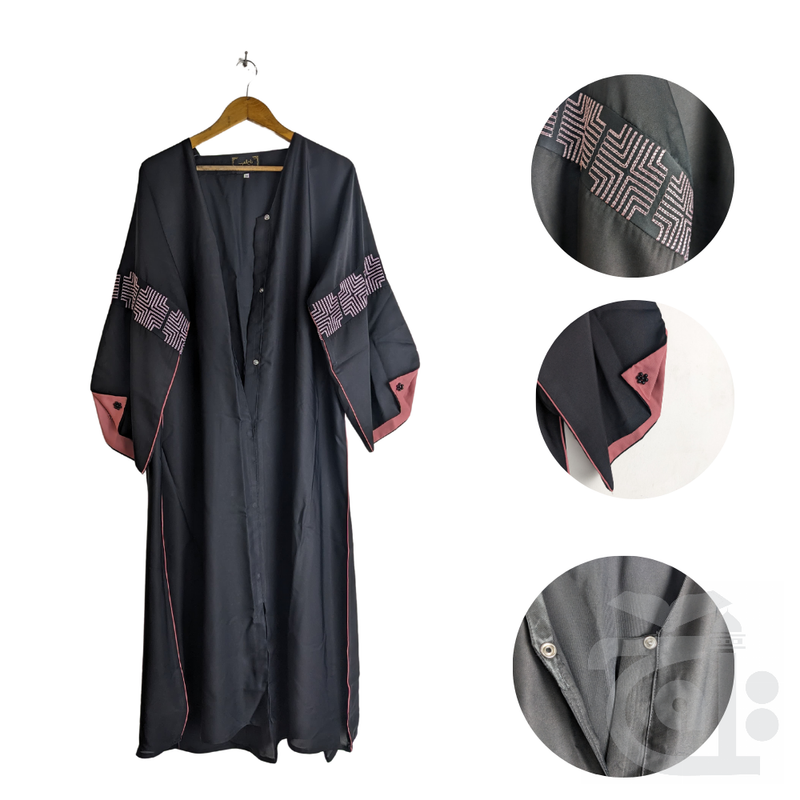 Title Image Abaya for Girls Black (Size 50) Haleema Haleema-50black