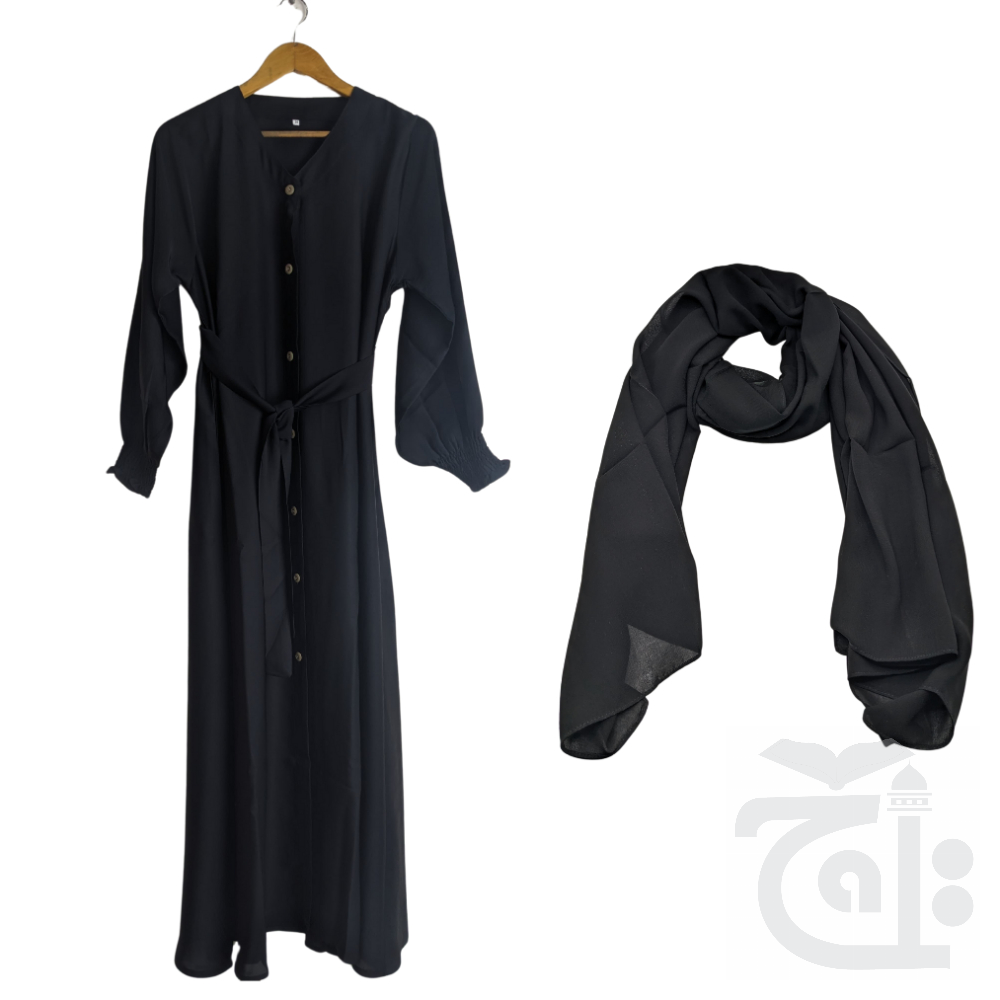 Title Image Abaya for Girls Black (Size 50) Zimal Zimal-50black