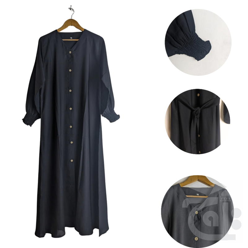 Inner Image Abaya for Girls Black (Size 50) Zimal Zimal-50black