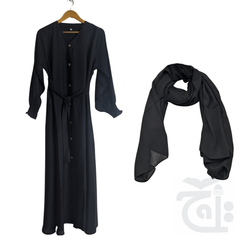 Inner Image Abaya for Girls Black (Size 52) Zimal Zimal-52black