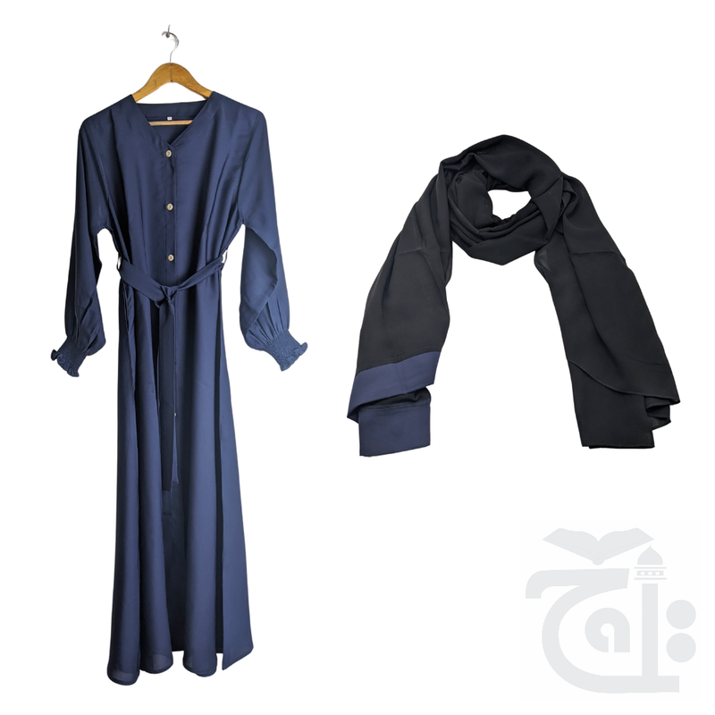 Inner Image Abaya for Girls Blue Color (Size 50) Zimal Zimal-50Blue