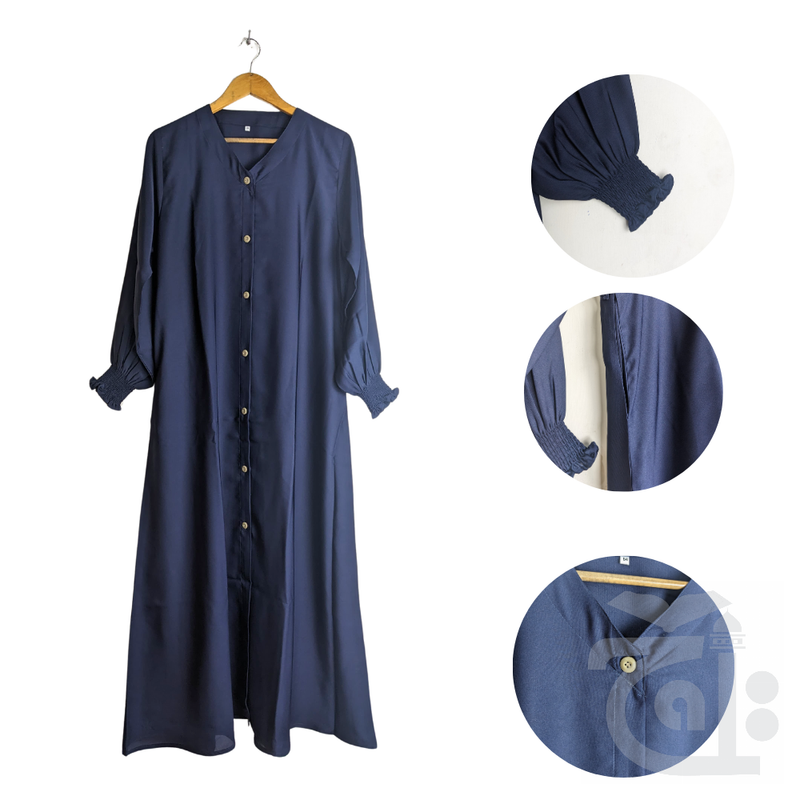 Title Image Abaya for Girls Blue Color (Size 50) Zimal Zimal-50Blue