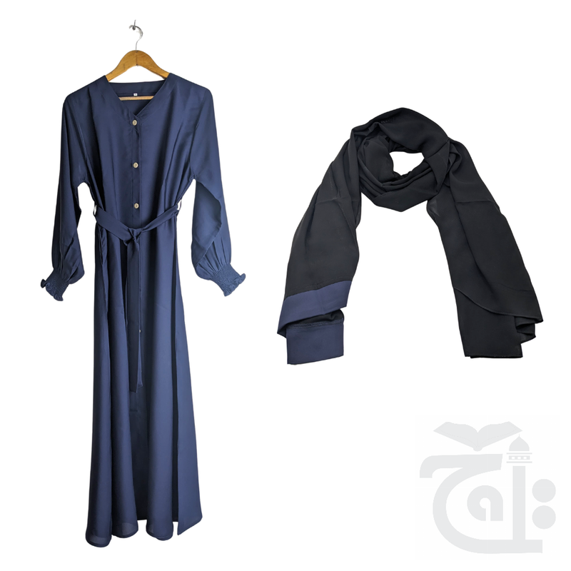 Inner Image Abaya for Girls Blue Color (Size 52) Zimal Zimal-52Blue