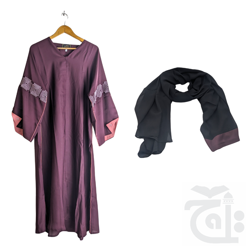 Inner Image Abaya for Girls Maroon Color (Size 50) Haleema Haleema-50Maroon