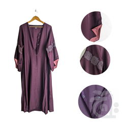 Title Image Abaya for Girls Maroon Color (Size 50) Haleema Haleema-50Maroon