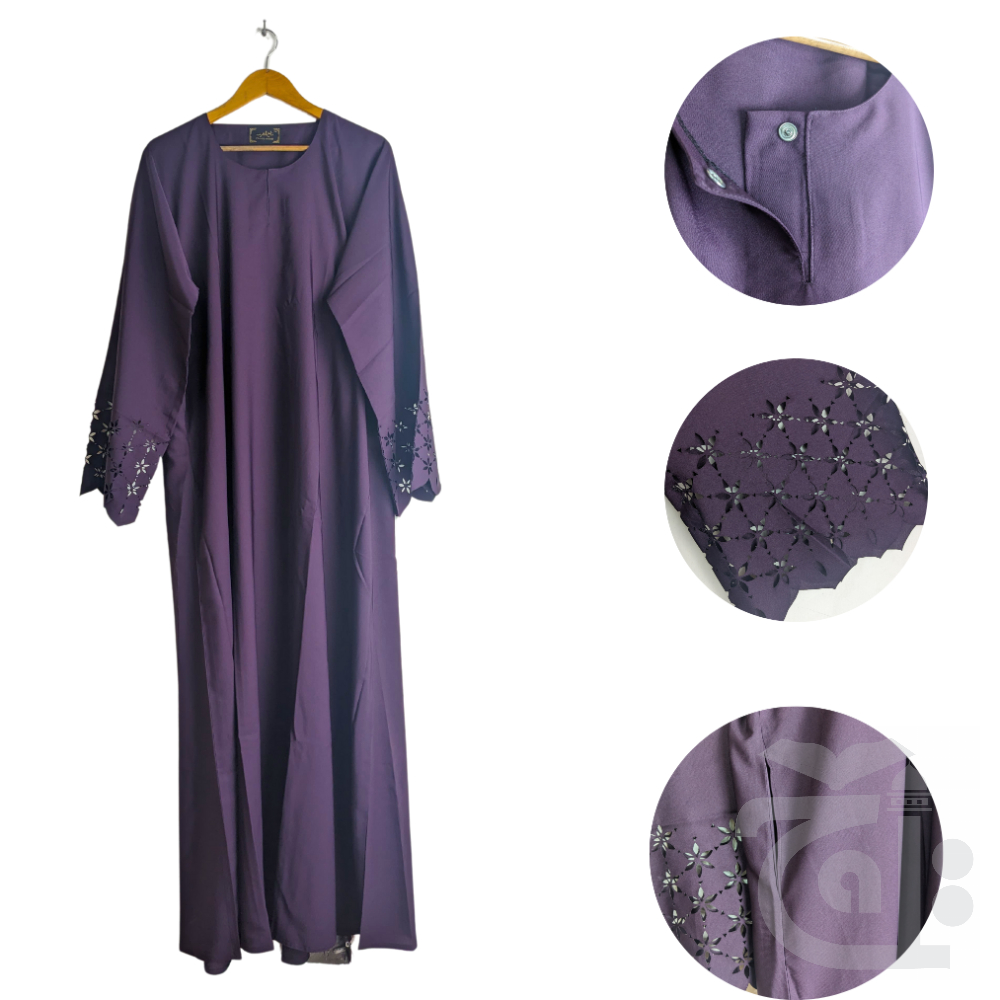Title Image Abaya for Girls Purple Color (Size 58) Zarnish Zarnish-58Purple