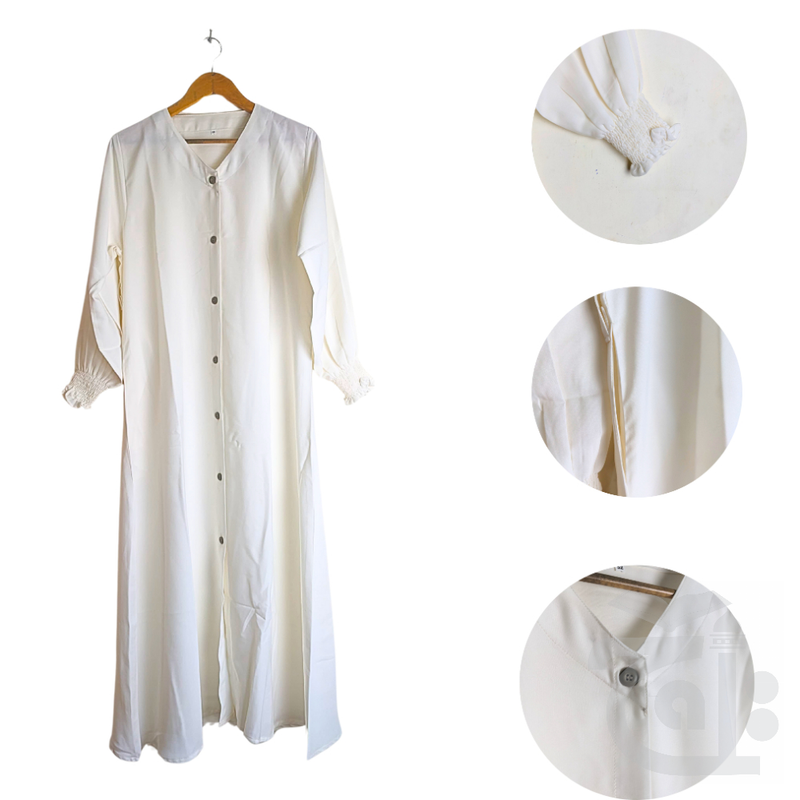 Title Image Abaya for Girls Offwhite (Size 52) Zimal Zimal-52Offwhite