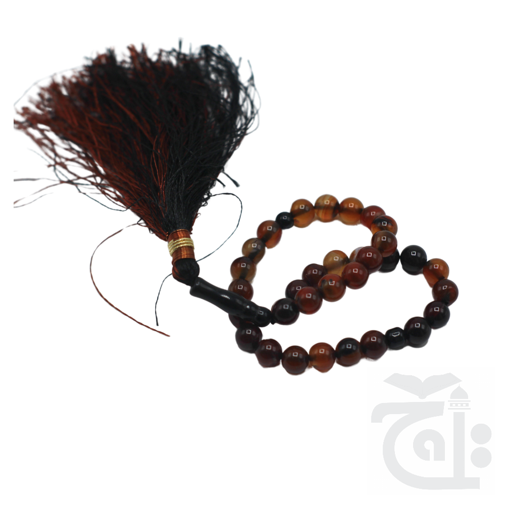 Inner Image Tasbih Aqeeq 8 number 33 daana TAQ8-33