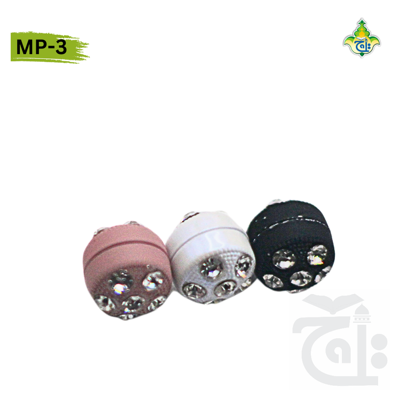 Inner Image Magnetic Buttons(Round shape with silver crystals) for hijab MP-3