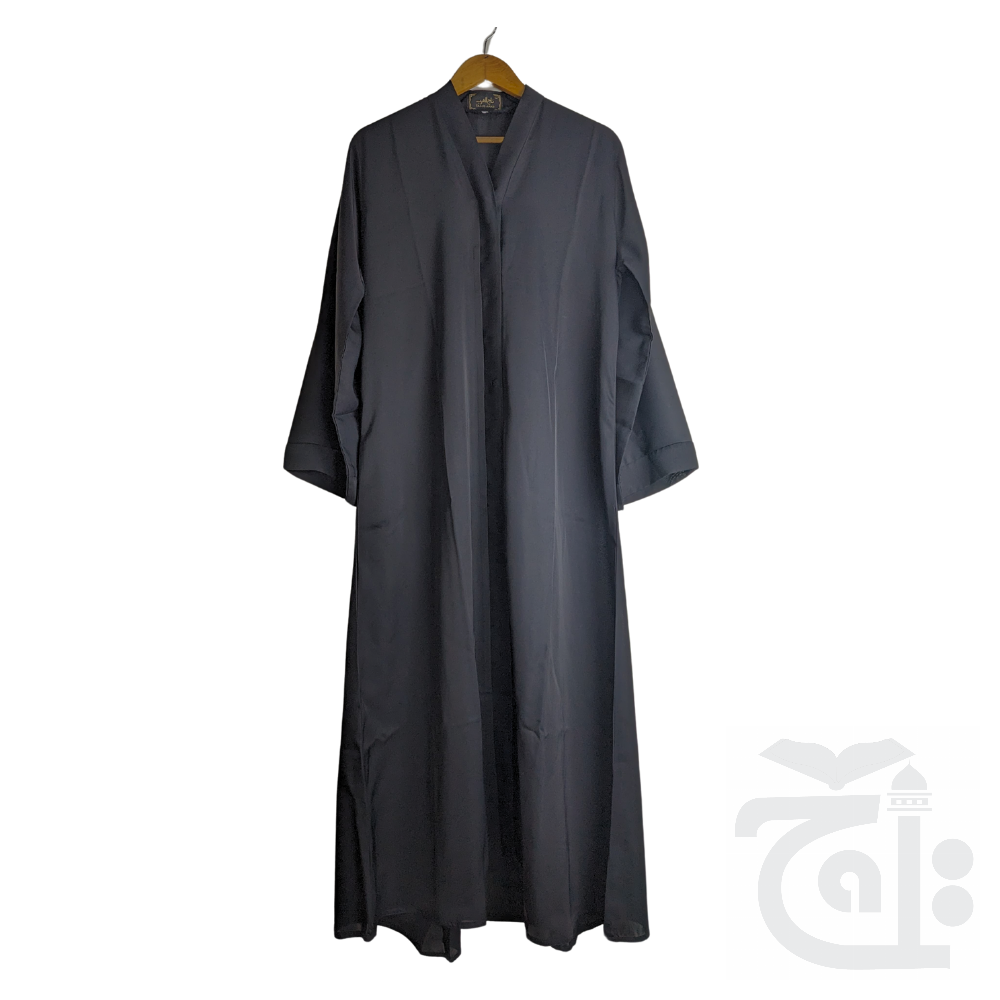 Title Image Nazish-Black Simple Open Abaya For Girls Nazish-Black