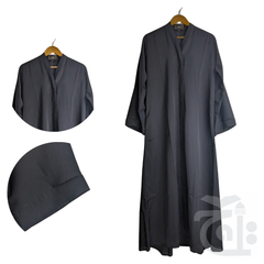 Inner Image Hajra Black Maxi Fancy Abaya for Girls Hajra-Black Abaya