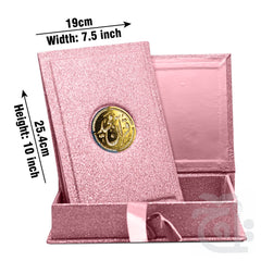 Title Image Holy Quran Translated Glitter Pink With Box 81KGLTB-Pink