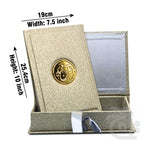 Title Image Holy Quran Golden Glitter Translated Kanzul Iman(7 color) with Box 11-7KGLTB-GOLD