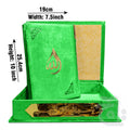 Title Image Holy Quran Velvet Green With Box Translated Kanzul Iman(7 color) 11-7KVB-Green