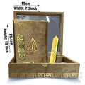Title Image Gold Velvet Quran with Special box and attar cap bookmark tasbih and counter 81KVJ2-Gold