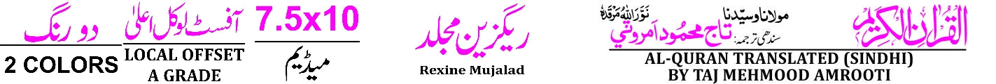 455A Holy Quran(Translation Sindhi)